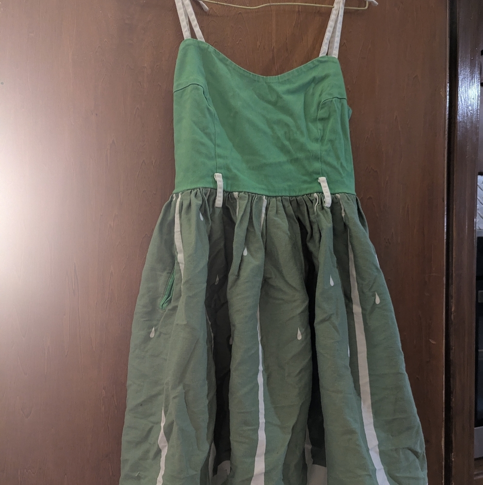 Collectif Green Lemon Strappy Dress